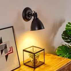 Applique Murale Koppom Noir, 1 Lumiere