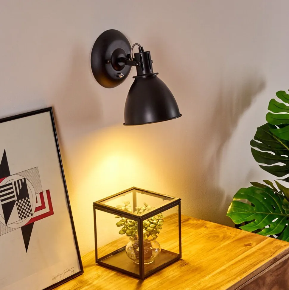 Applique Murale Koppom Noir, 1 Lumiere