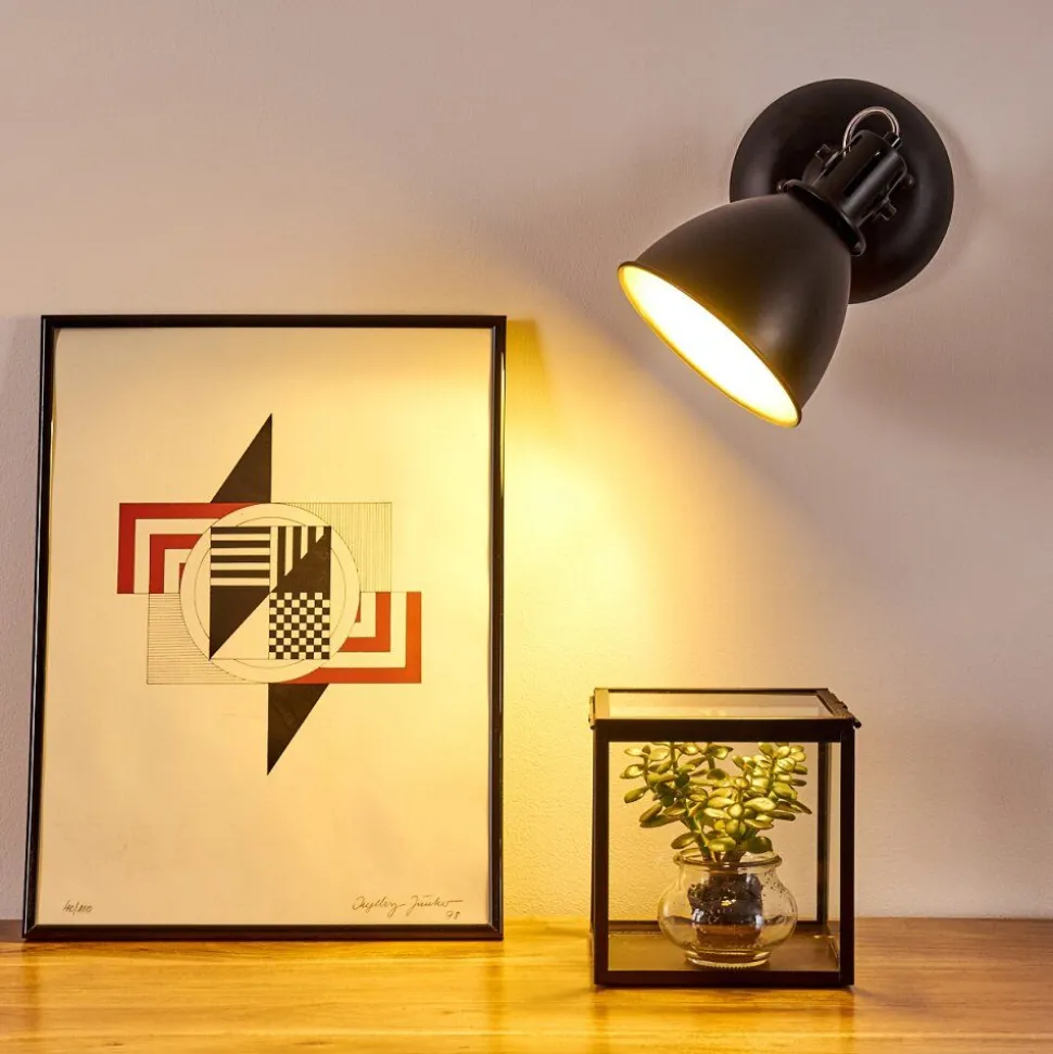 Applique Murale Koppom Noir, 1 Lumiere