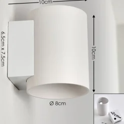 Applique Murale Letsbo Blanc, 1 Lumiere