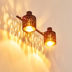 Applique Murale Liared Noir, 2 Lumieres