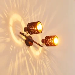 Applique Murale Liared Noir, 2 Lumieres