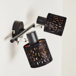 Applique Murale Liared Noir, 2 Lumieres