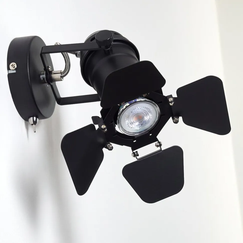 Applique Murale Lichinga Noir, 1 Lumiere