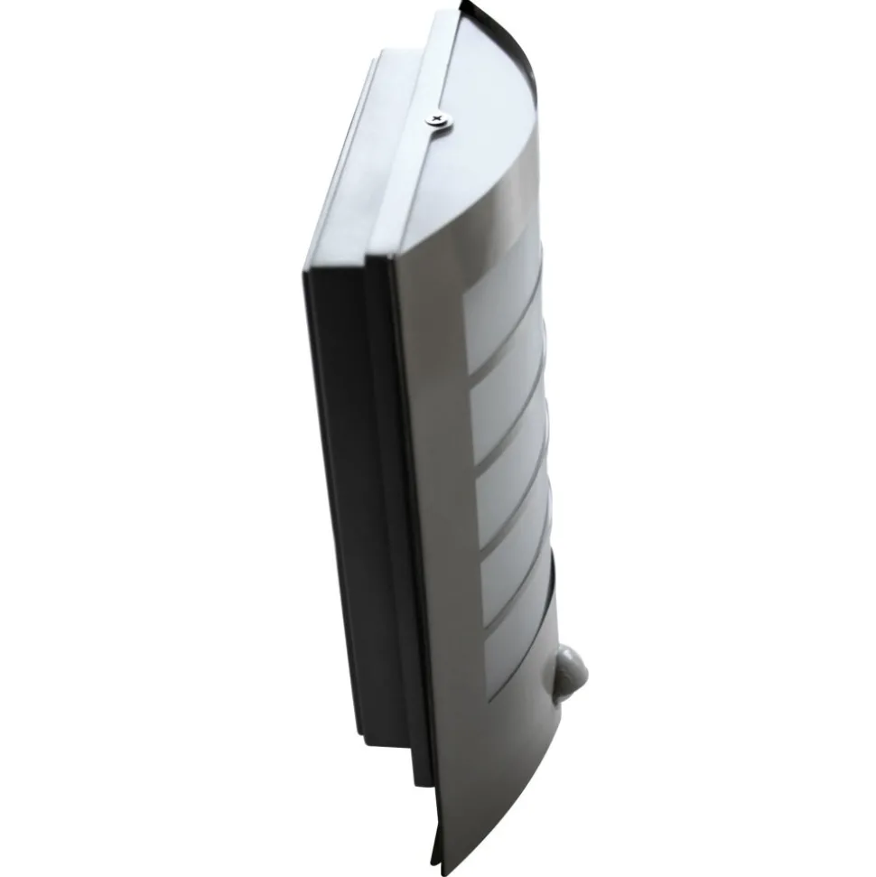 Applique Murale Lutec Slim Led Acier Inoxydable, 1 Lumiere, Detecteur De Mouvement