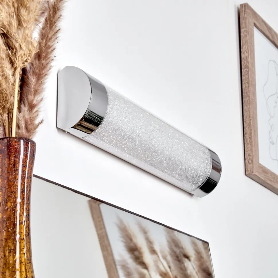 Applique Murale Macaje Led Chrome, Transparent, 1 Lumiere