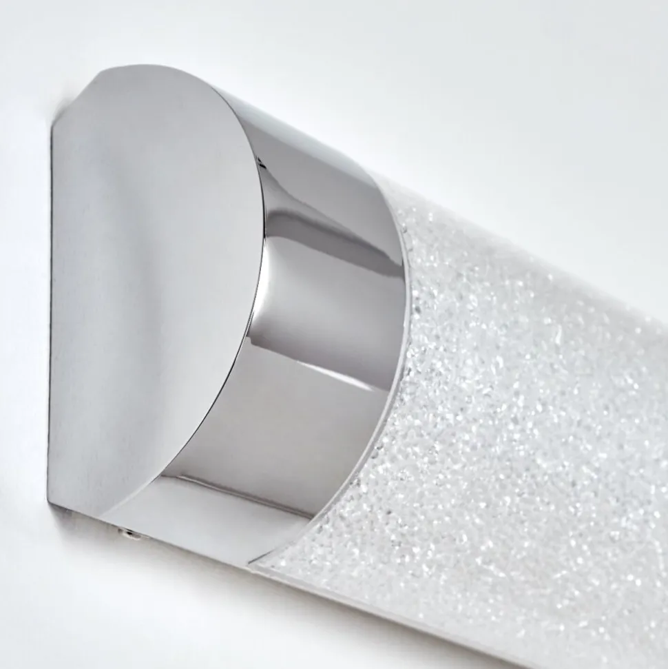 Applique Murale Macaje Led Chrome, Transparent, 1 Lumiere