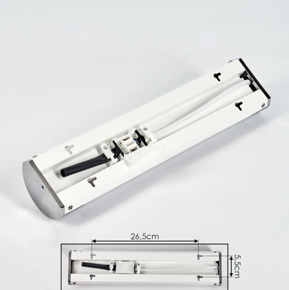 Applique Murale Macaje Led Chrome, Transparent, 1 Lumiere