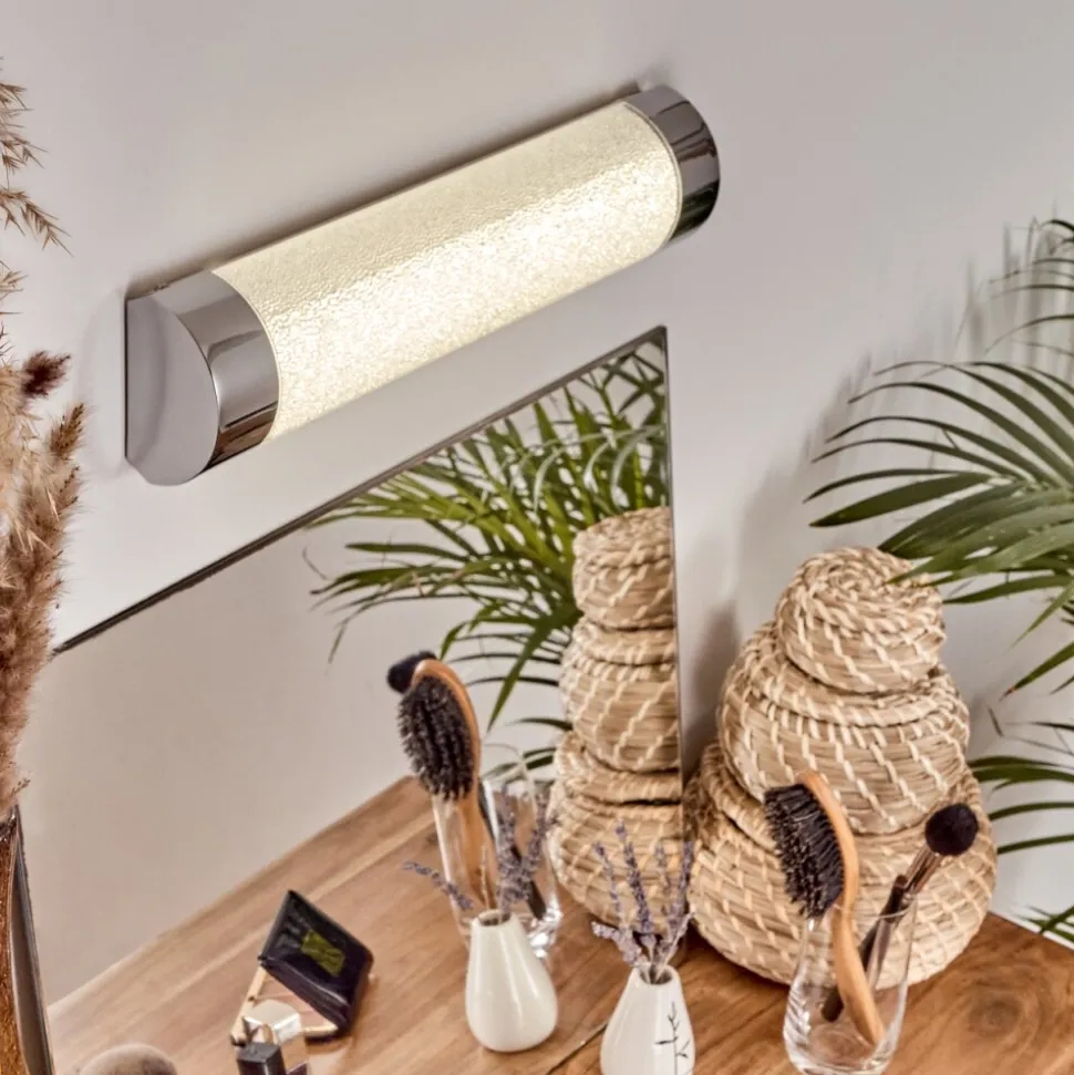Applique Murale Macaje Led Chrome, Transparent, 1 Lumiere