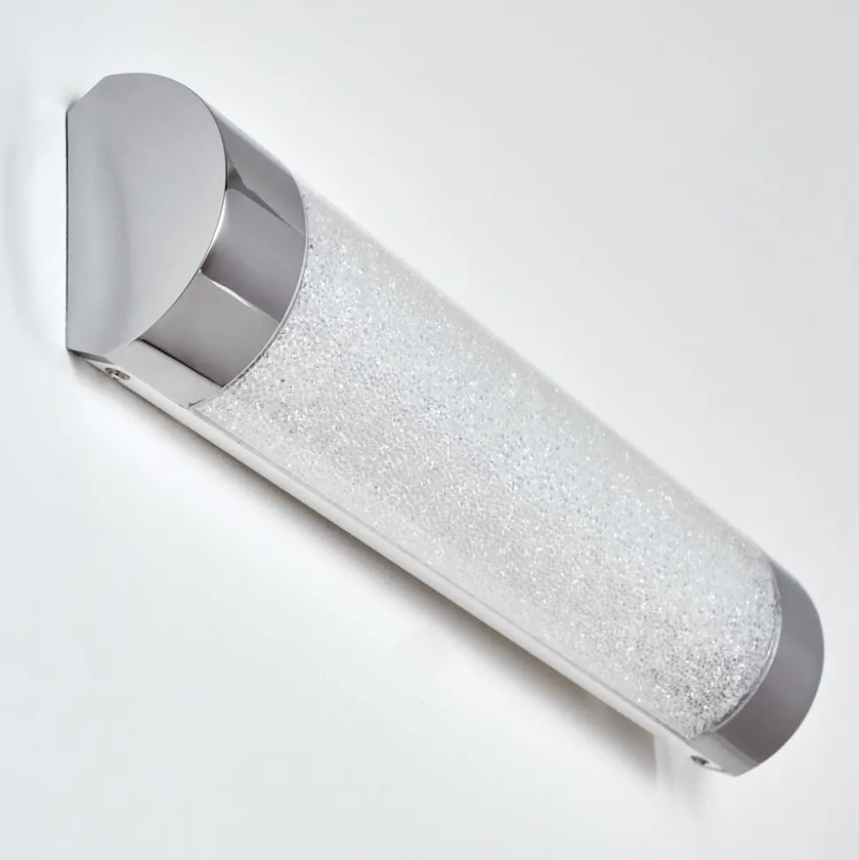 Applique Murale Macaje Led Chrome, Transparent, 1 Lumiere