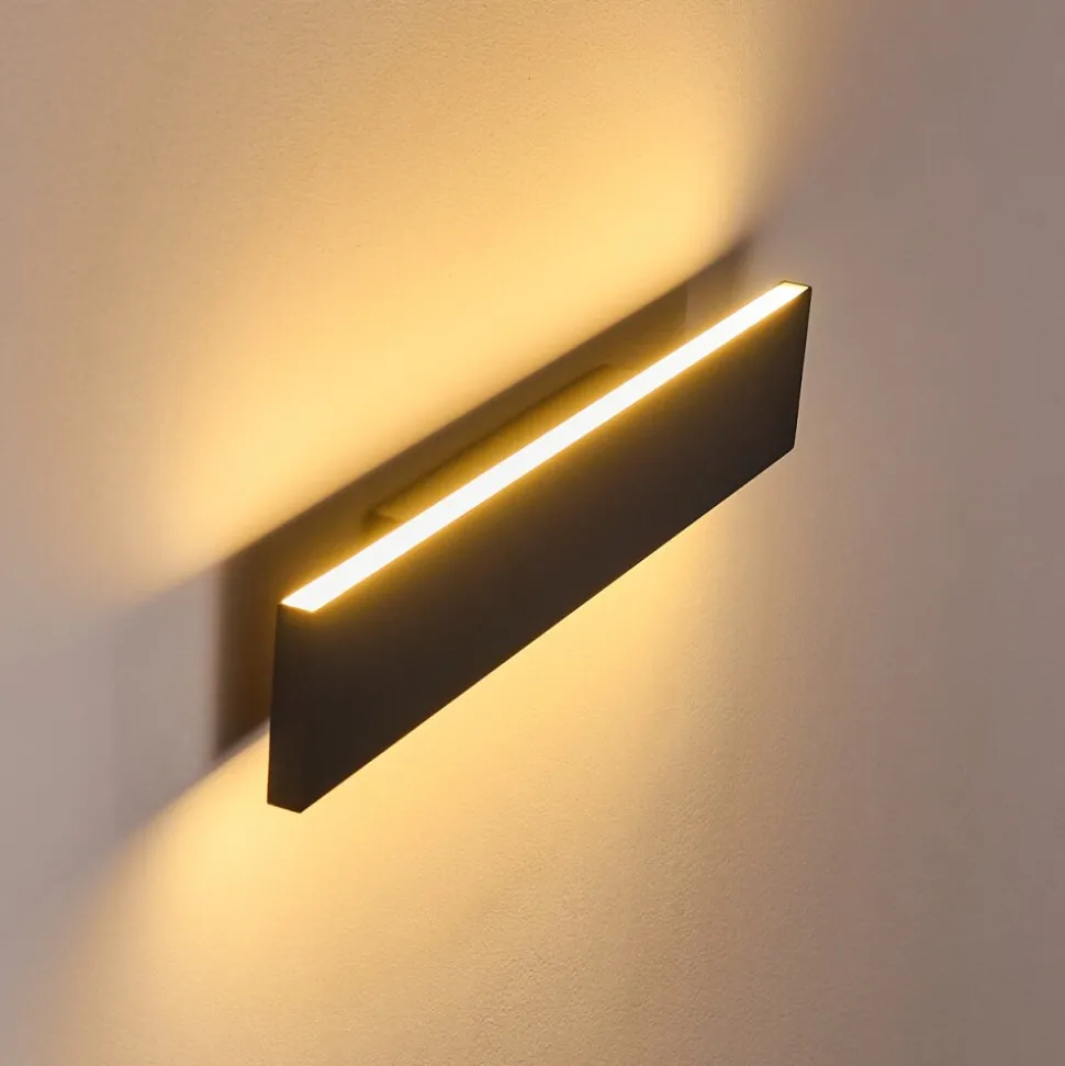 Applique Murale Obion Led Noir, 2 Lumieres