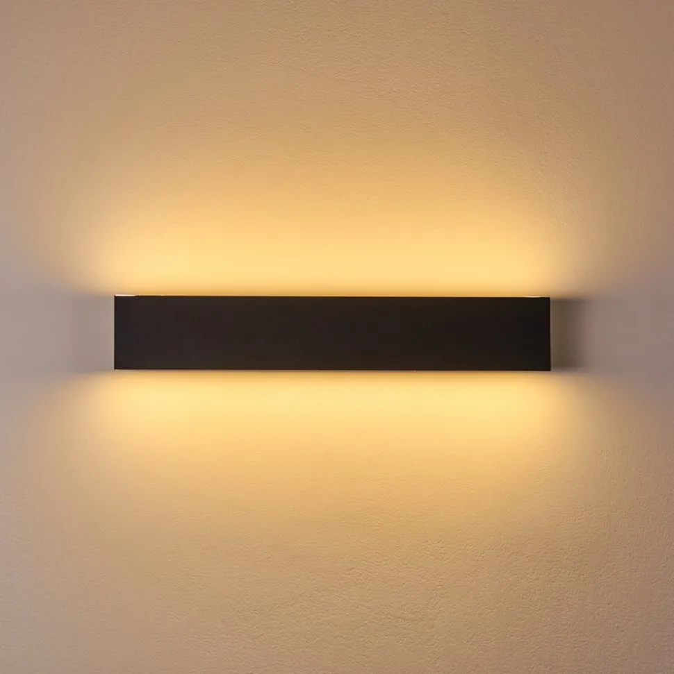 Applique Murale Obion Led Noir, 2 Lumieres