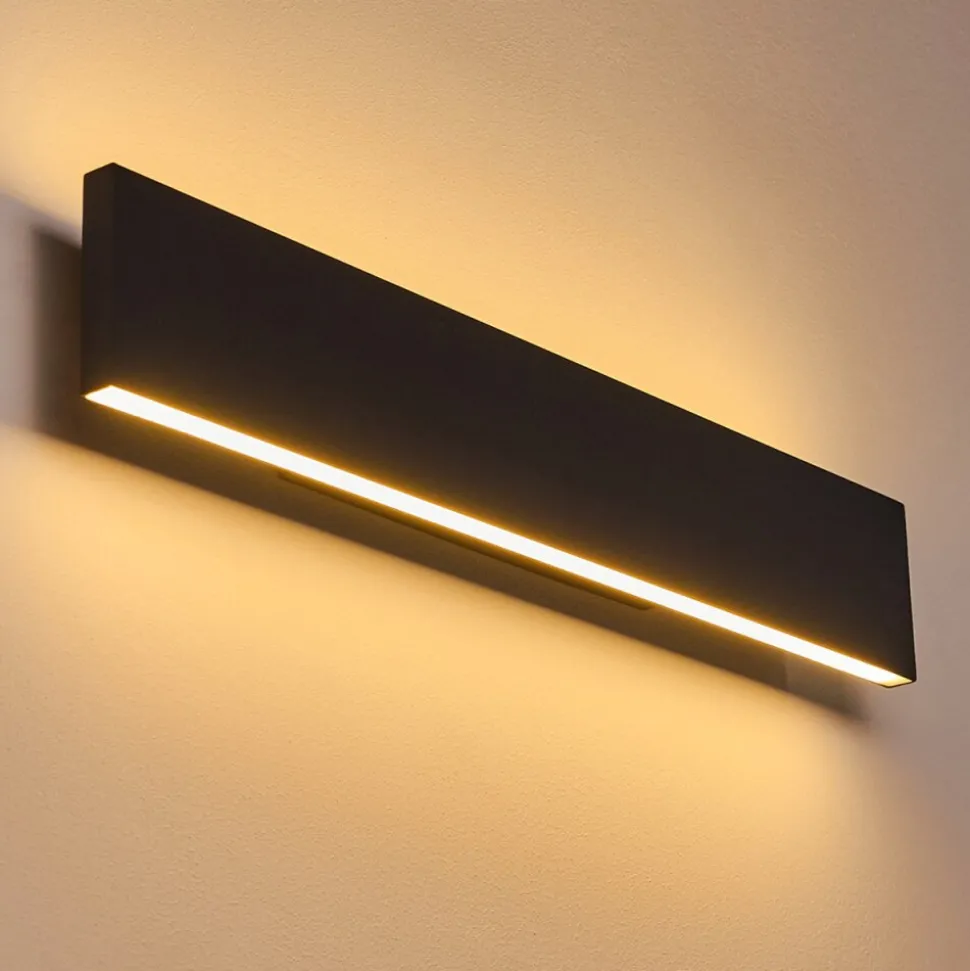 Applique Murale Obion Led Noir, 2 Lumieres