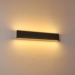 Applique Murale Obion Led Noir, 2 Lumieres