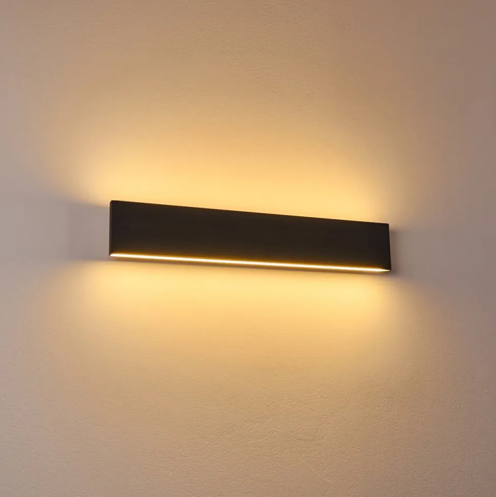 Applique Murale Obion Led Noir, 2 Lumieres