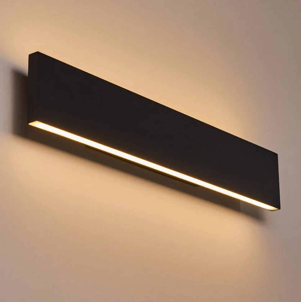 Applique Murale Obion Led Noir, 2 Lumieres