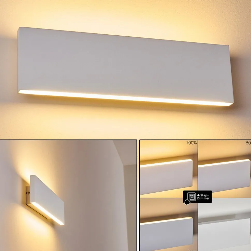 Applique Murale Obion Led Blanc, 2 Lumieres