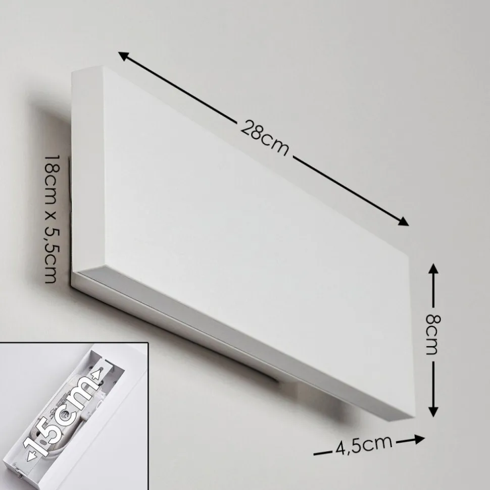 Applique Murale Obion Led Blanc, 2 Lumieres