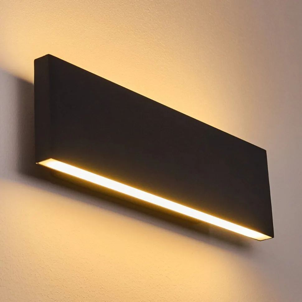 Applique Murale Obion Led Anthracite, 2 Lumieres