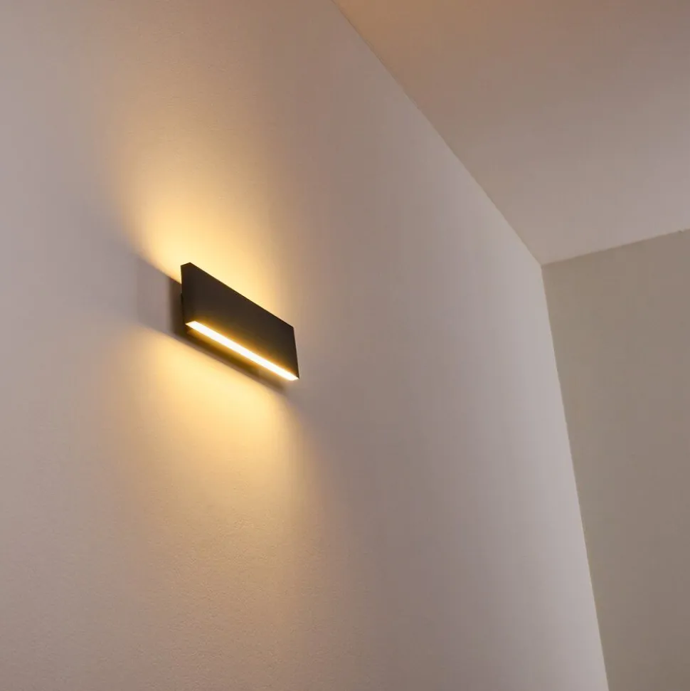 Applique Murale Obion Led Anthracite, 2 Lumieres