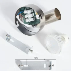 Applique Murale Oula Led Nickel Mat, 1 Lumiere