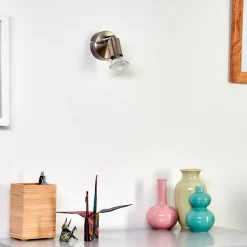 Applique Murale Oula Led Nickel Mat, 1 Lumiere