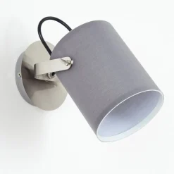 Applique Murale Puelches Nickel Mat, Noir, 1 Lumiere