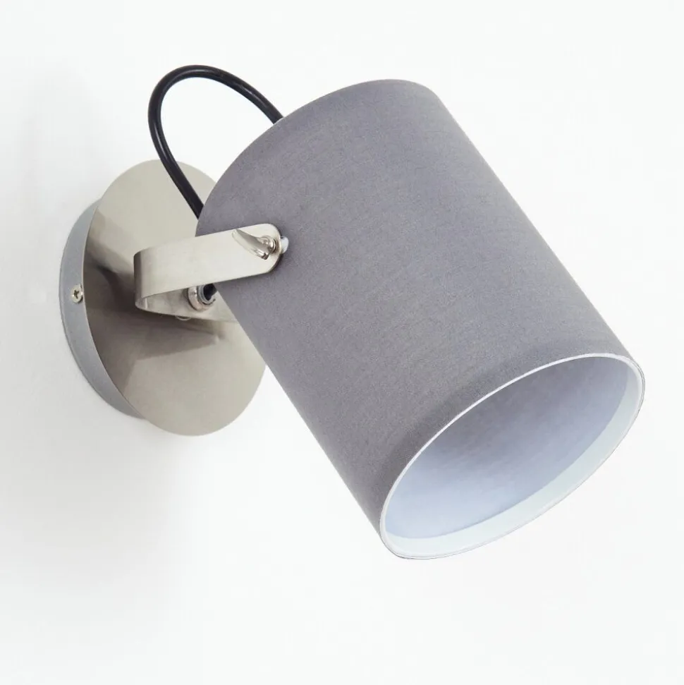 Applique Murale Puelches Nickel Mat, Noir, 1 Lumiere