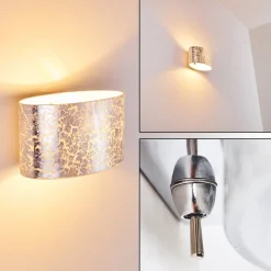 Applique Murale Rapar Chrome, Argente, 1 Lumiere
