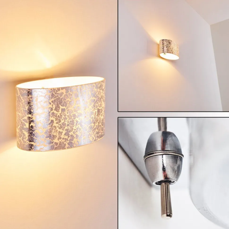Applique Murale Rapar Chrome, Argente, 1 Lumiere