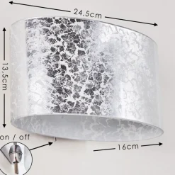 Applique Murale Rapar Chrome, Argente, 1 Lumiere