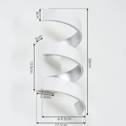 Applique Murale Rezat Led Blanc, 3 Lumieres