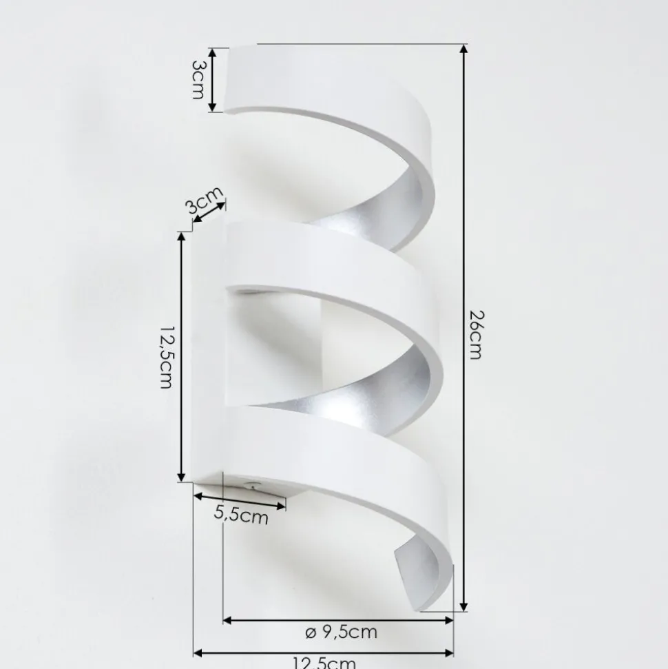 Applique Murale Rezat Led Blanc, 3 Lumieres