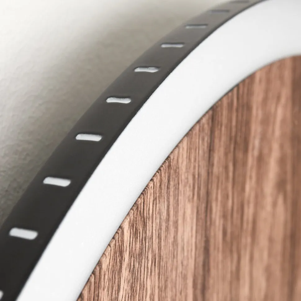 Applique Murale Rocha Led Brun, Couleur Bois, Noir, 1 Lumiere
