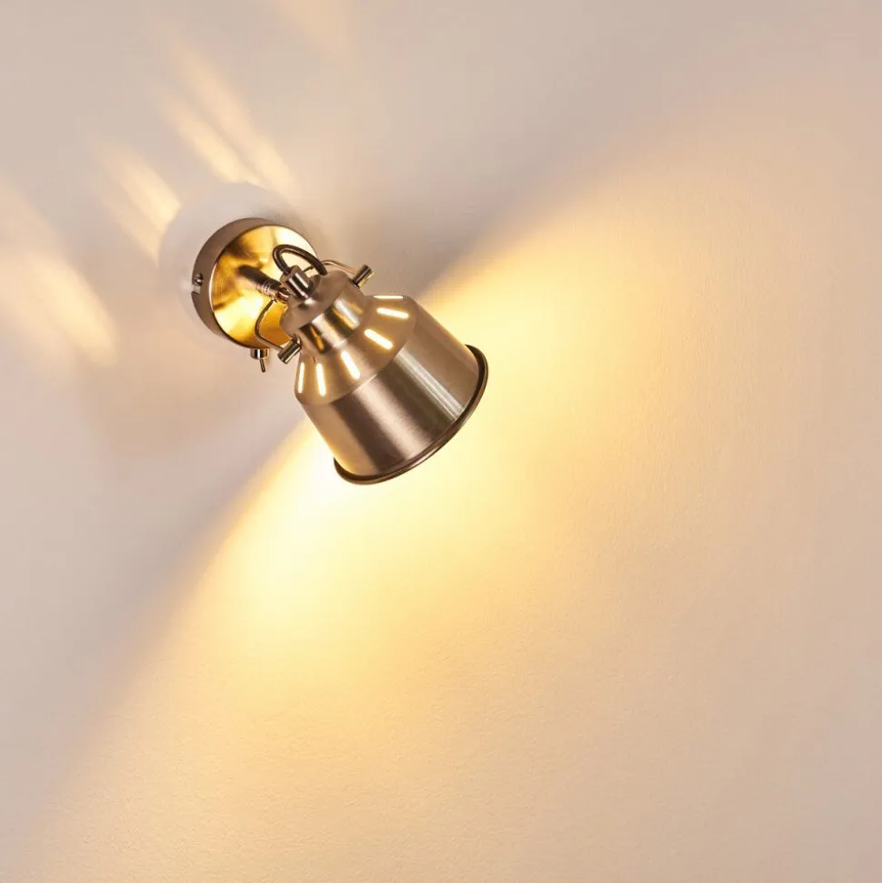 Applique Murale Safari Chrome Brosse, 1 Lumiere