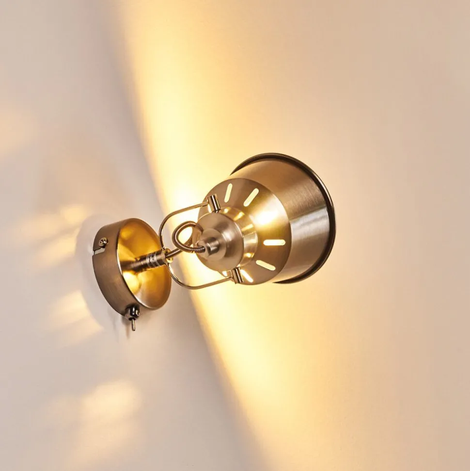 Applique Murale Safari Chrome Brosse, 1 Lumiere