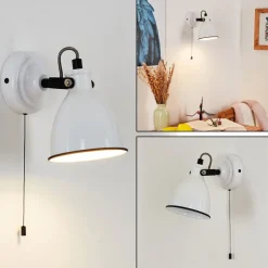 Applique Murale Selki Noir, Blanc, 1 Lumiere