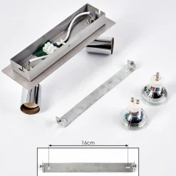 Applique Murale Sibarco Led Chrome, 2 Lumieres