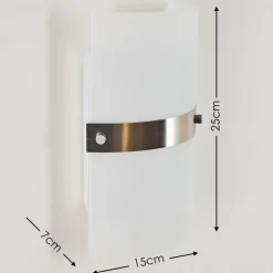 Applique Murale Sibo Acier Inoxydable, 2 Lumieres