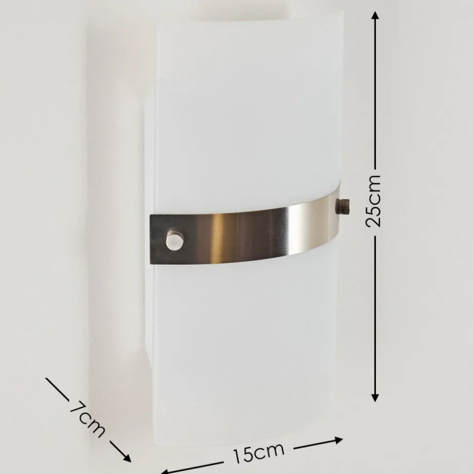 Applique Murale Sibo Acier Inoxydable, 2 Lumieres