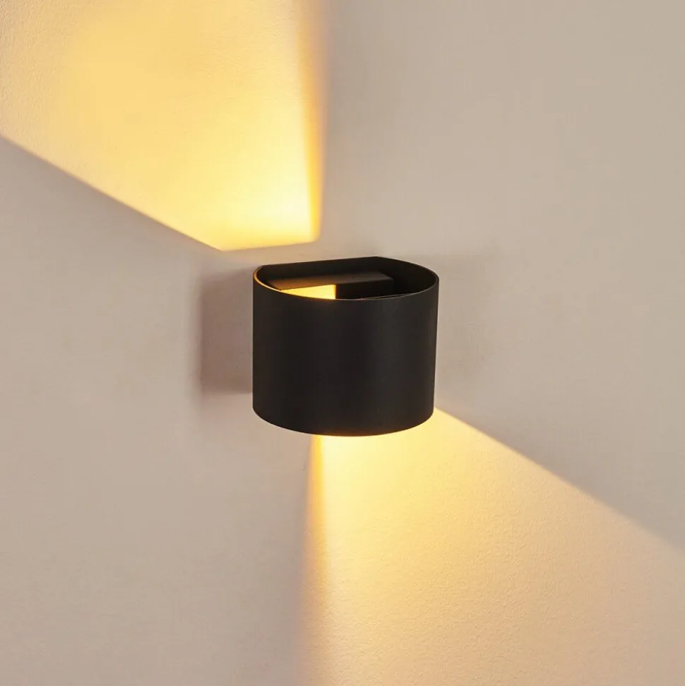 Applique Murale Strandaa Led Noir, 2 Lumieres