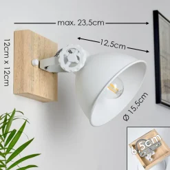 Applique Murale Svanfolk Brun, Blanc, 1 Lumiere