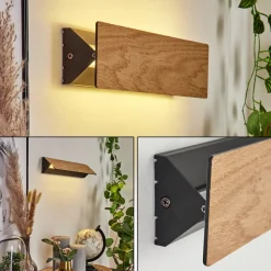 Applique Murale Syar Led Noir, 1 Lumiere