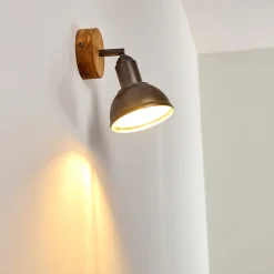 Applique Murale Tholen Brun, 1 Lumiere
