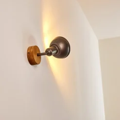 Applique Murale Tholen Brun, 1 Lumiere