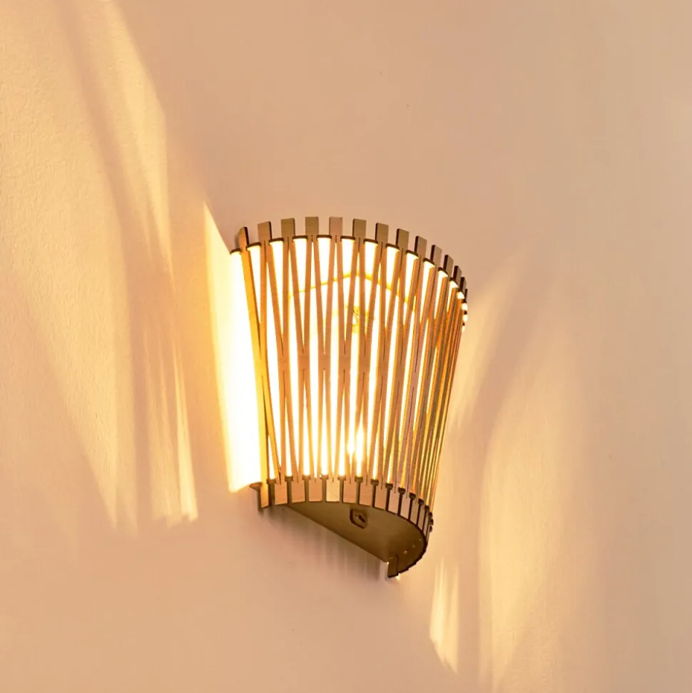 Applique Murale Timmele Bois Clair, 1 Lumiere