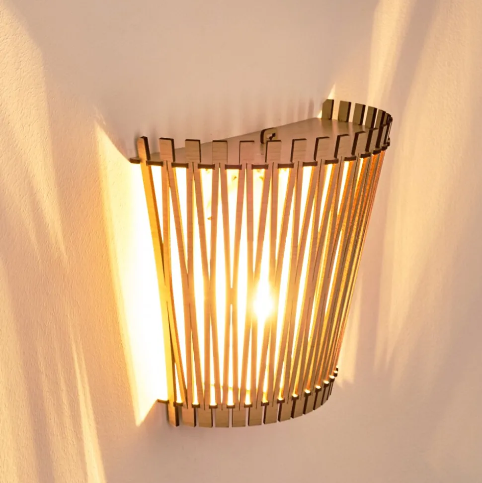 Applique Murale Timmele Bois Clair, 1 Lumiere