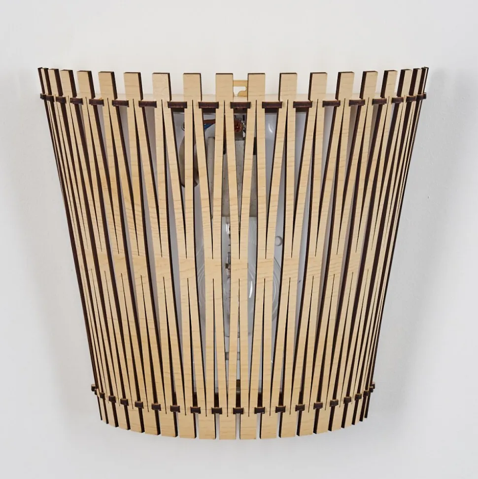 Applique Murale Timmele Bois Clair, 1 Lumiere