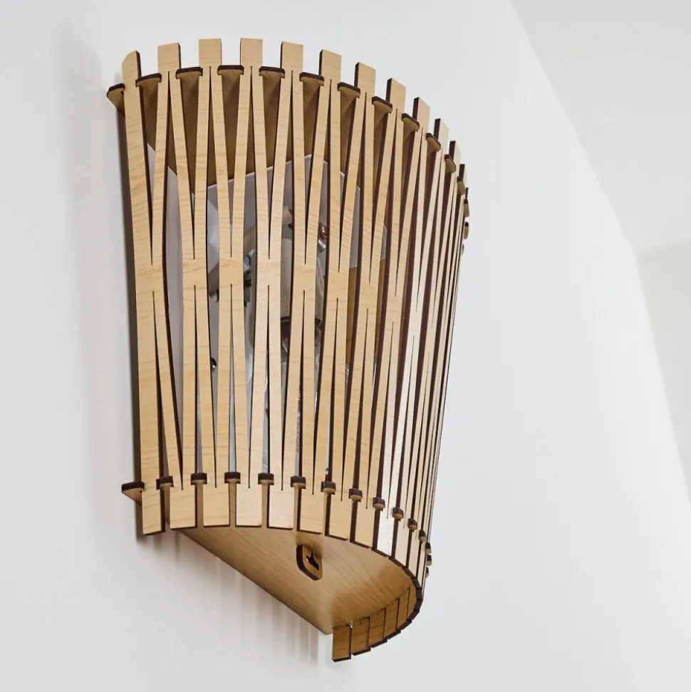 Applique Murale Timmele Bois Clair, 1 Lumiere