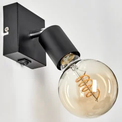 Applique Murale Tulla Noir, 1 Lumiere